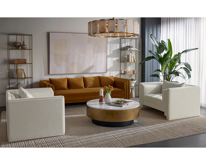 Kira Ivory Performance Fabric Accent Chair