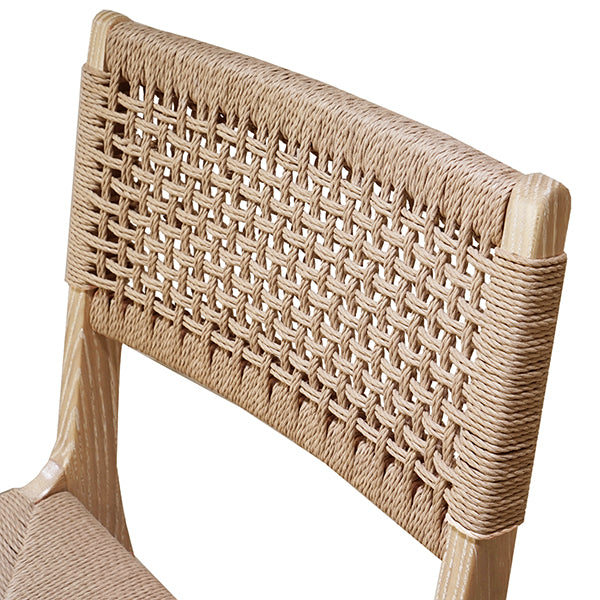 Charlotte Cerused Oak & Woven Dining Chair
