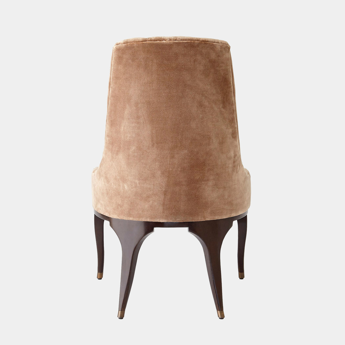 Channel Tufted Formal Mushroom Velvet Dining Chair