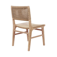 Charlotte Cerused Oak & Woven Dining Chair