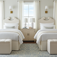 Hannah Ivory Performance Twin Custom Headboard
