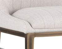 Halden Beige Linen & Gold Counter Stool