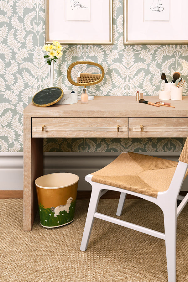 Charlotte White & Woven Dining Chair