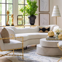 Lauren 90" Stylishly Curved Sofa With Legs