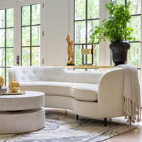 Lauren 90" Stylishly Curved Sofa With Legs