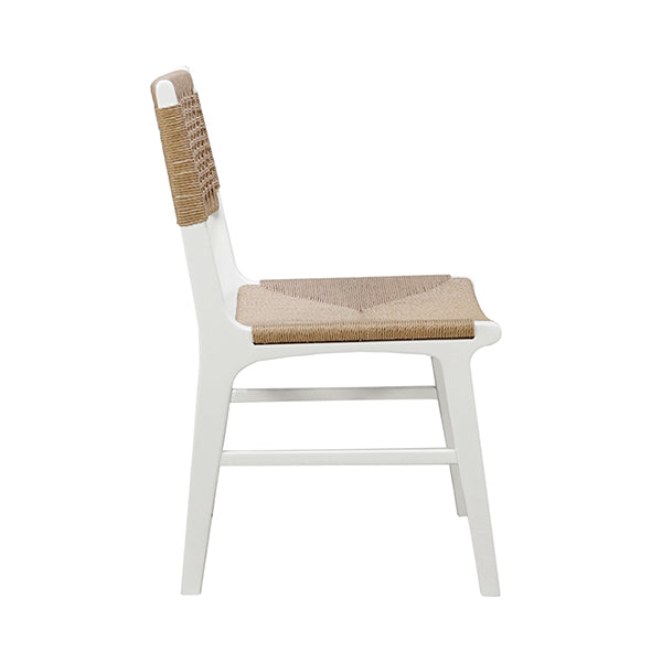 Charlotte White & Woven Dining Chair