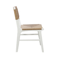 Charlotte White & Woven Dining Chair