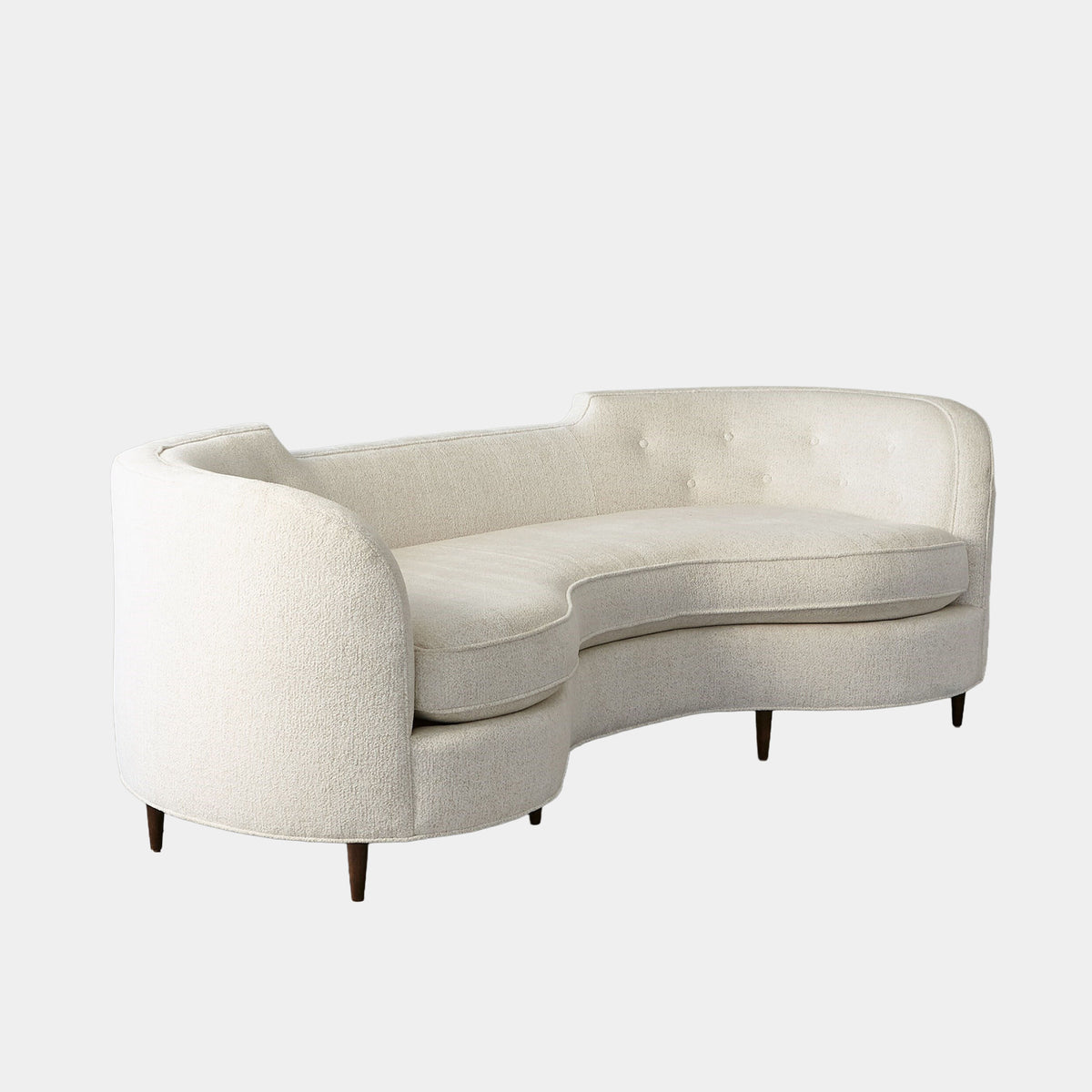 Lauren 90" Stylishly Curved Sofa With Legs