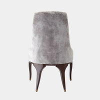 Channel Tufted Formal Gargoyle Velvet Dining Chair