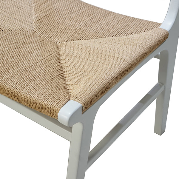 Charlotte White & Woven Dining Chair