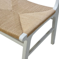 Charlotte White & Woven Dining Chair