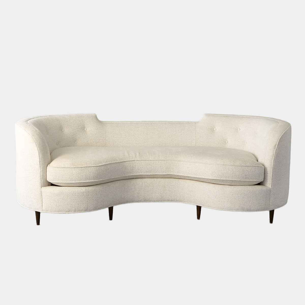 Lauren 90" Stylishly Curved Sofa With Legs