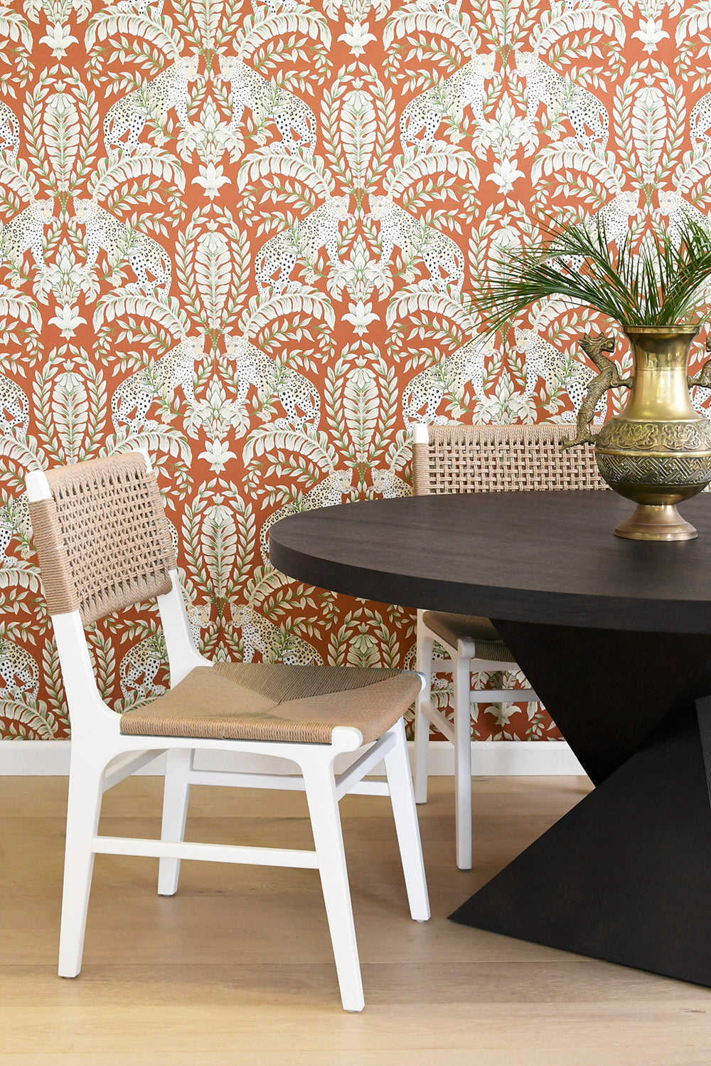 Charlotte White & Woven Dining Chair