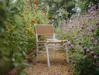 Charlotte White & Woven Dining Chair