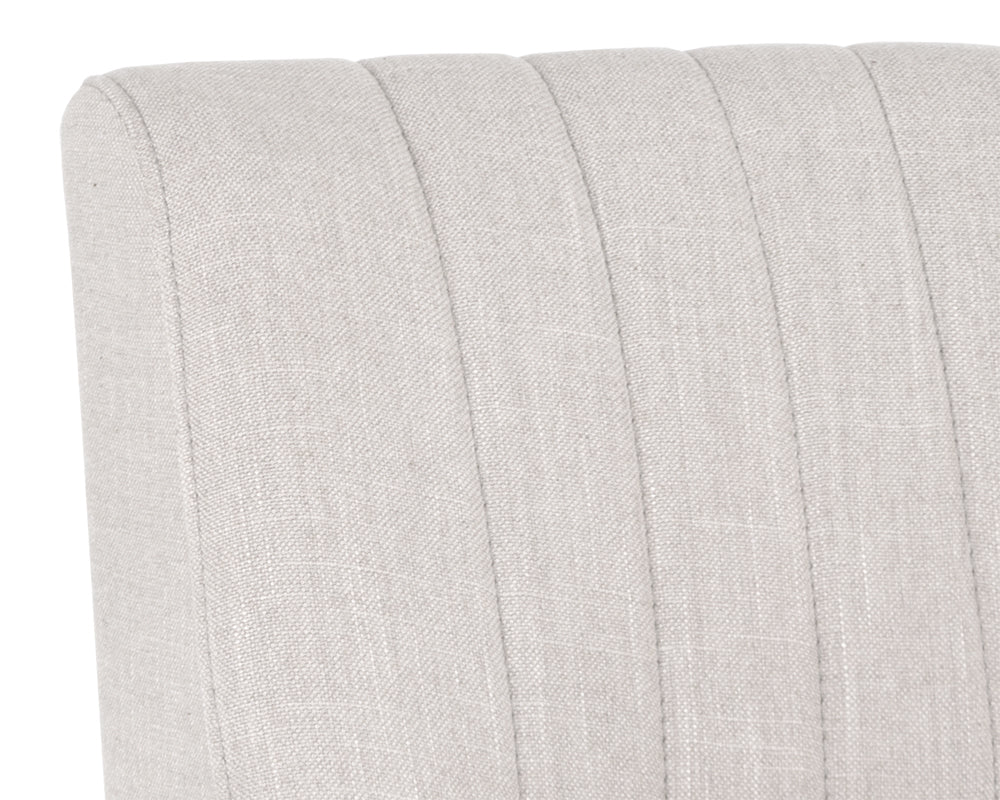 Halden Beige Linen & Gold Counter Stool