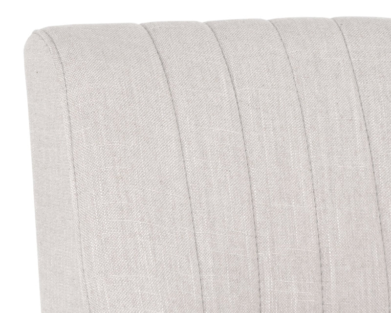 Halden Beige Linen & Gold Counter Stool