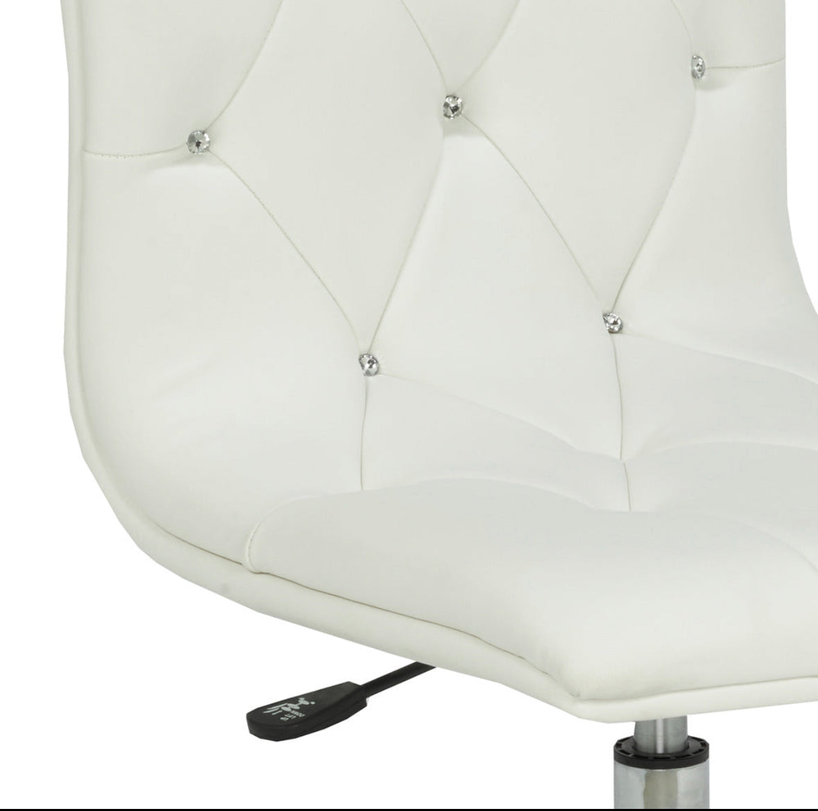 Emory White Leatherette Adjustable Office Chair