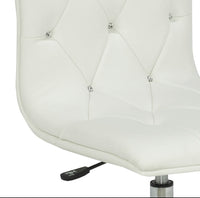 Emory White Leatherette Adjustable Office Chair