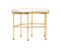 Zene Acrylic & Gold Leaf Side Table