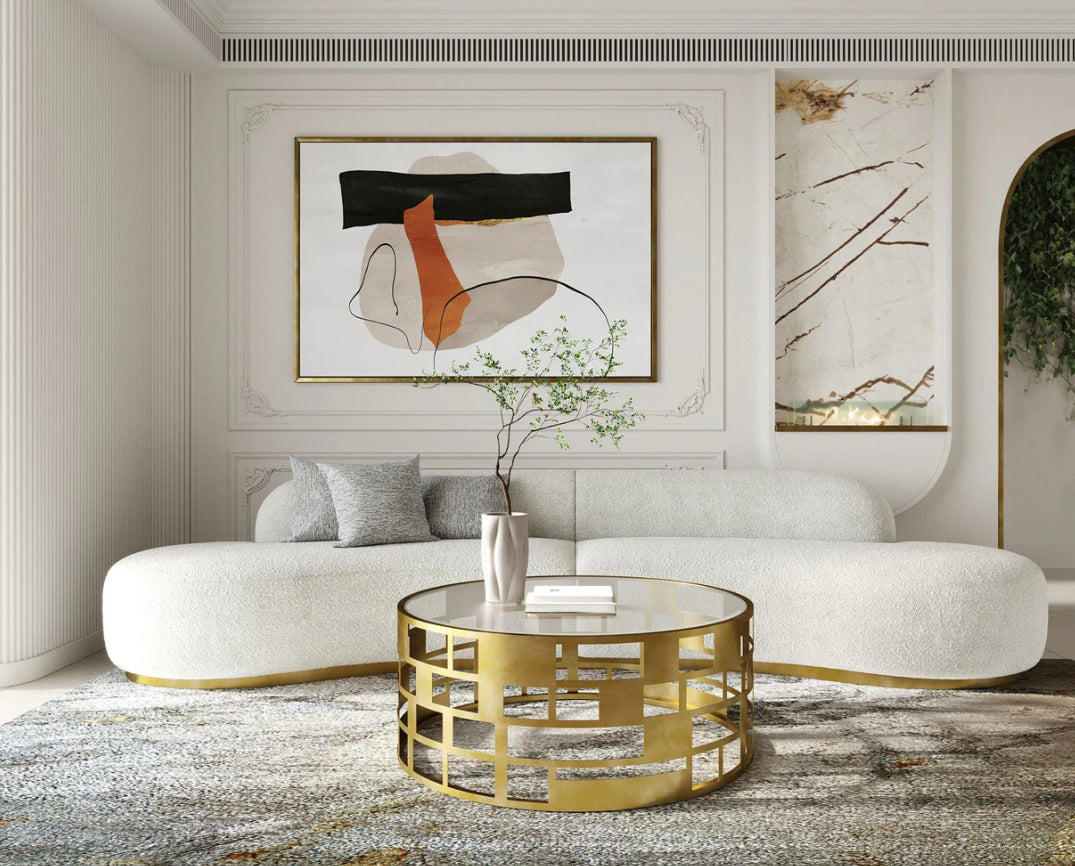 Charis Brushed Gold Coffee Table