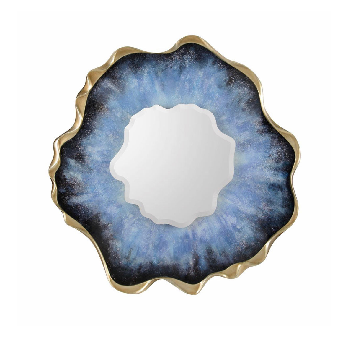 Drago Blue Agate Mirror - Luxury Living Collection