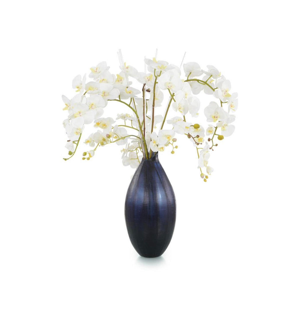 Orchids Blue Vase - Luxury Living Collection