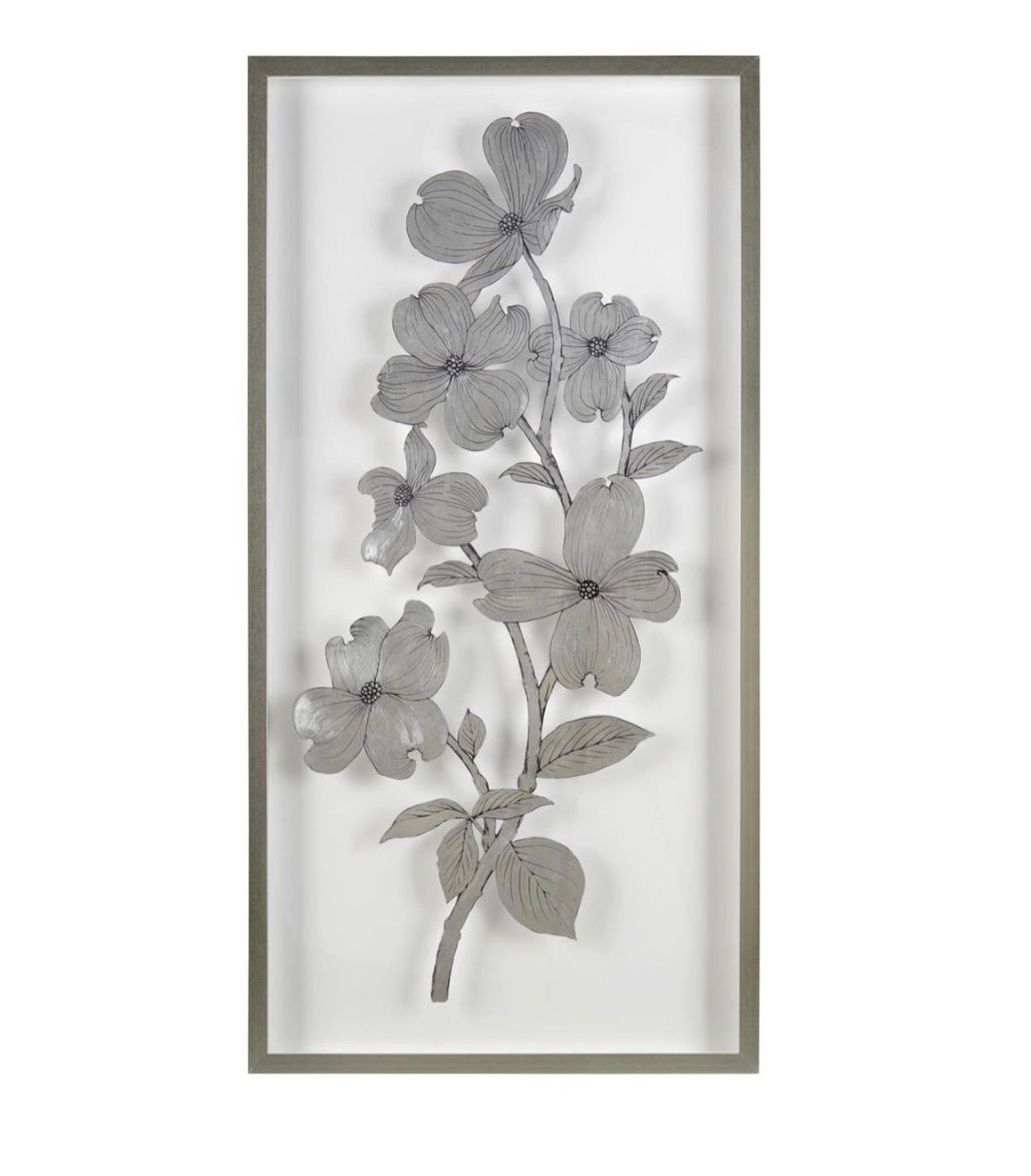 Silver Floral Shadow Box - Luxury Living Collection