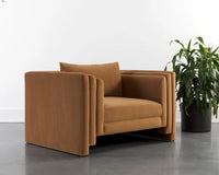 Kira Cognac/Gold Accent Chair