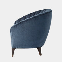 Luxe Scallop Indigo Accent Chair