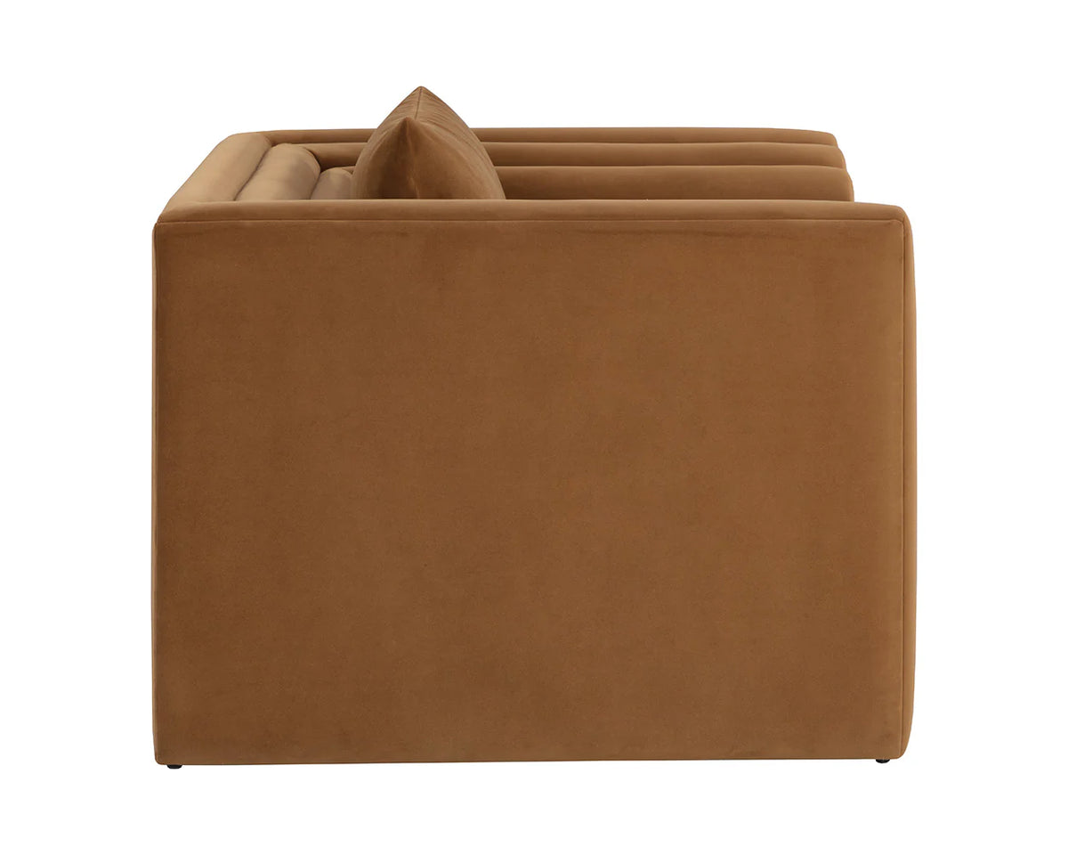 Kira Cognac/Gold Accent Chair