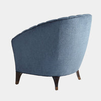 Luxe Scallop Indigo Accent Chair