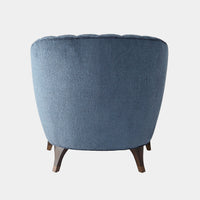 Luxe Scallop Indigo Accent Chair