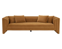 Kira 96" Cognac/Gold Sofa