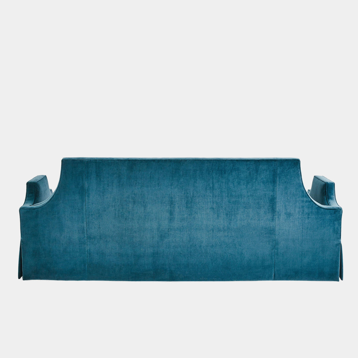 Regal 90" Dragonfly Blue Skirted Sofa