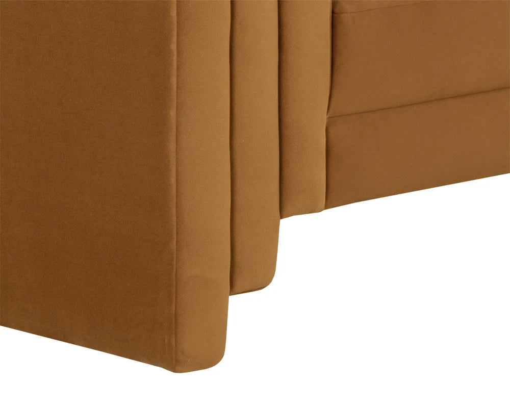 Kira 96" Cognac/Gold Sofa