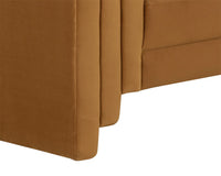 Kira 96" Cognac/Gold Sofa