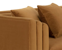 Kira 96" Cognac/Gold Sofa