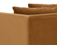 Kira 96" Cognac/Gold Sofa