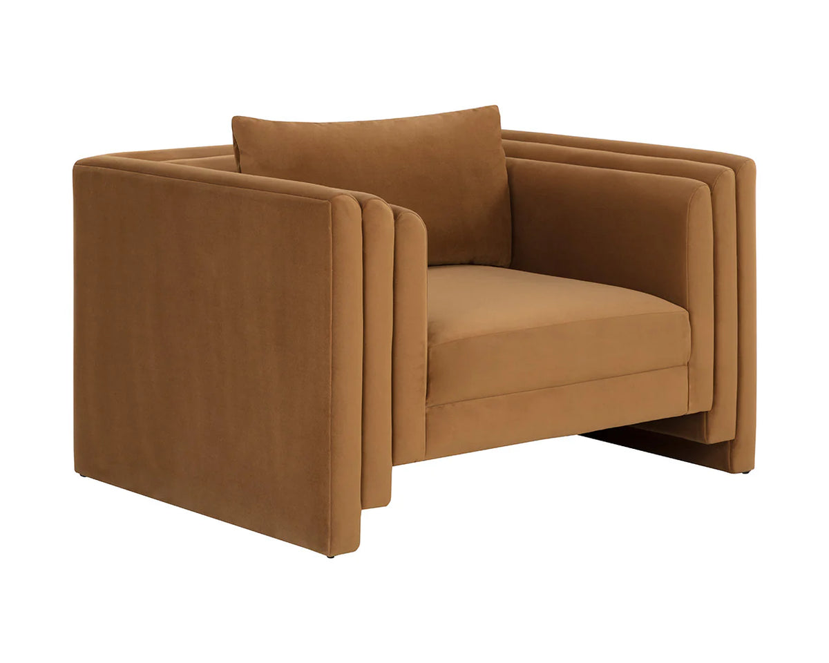 Kira Cognac/Gold Accent Chair
