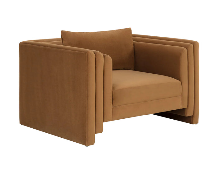 Kira Cognac/Gold Accent Chair