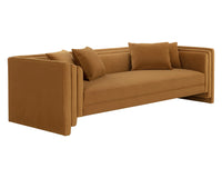 Kira 96" Cognac/Gold Sofa