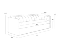 Birrit 92" Dove Cream Performance Fabric Sofa