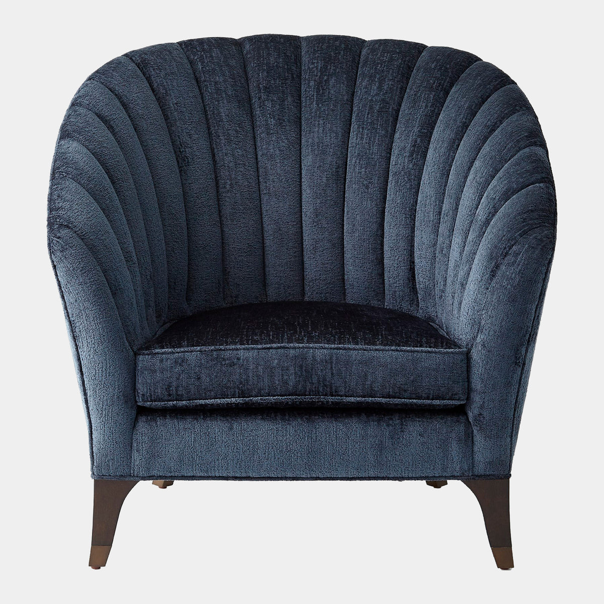 Luxe Scallop Indigo Accent Chair