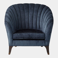 Luxe Scallop Indigo Accent Chair
