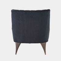 Channel Black Velvet Accent Chair