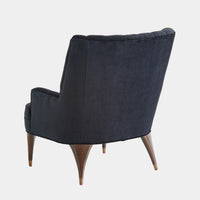 Channel Black Velvet Accent Chair