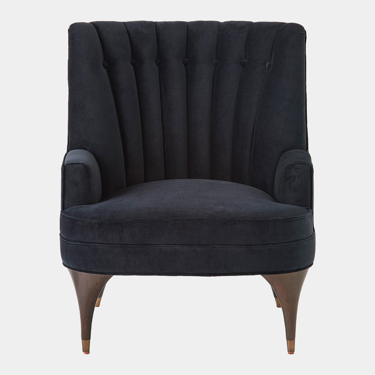 Channel Black Velvet Accent Chair