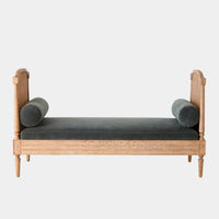 Josephine 74" Bleached Oak & Velvet Daybed