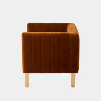 Perfectly Timeless Cognac Velvet Chair