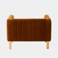 Perfectly Timeless Cognac Velvet Chair